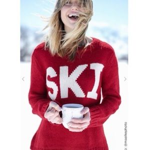 Wooden Ships Red Ski Sweater, S/M